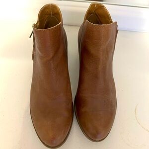 Lucky Brand Brown Leather Ankle Booties Sz 9.5